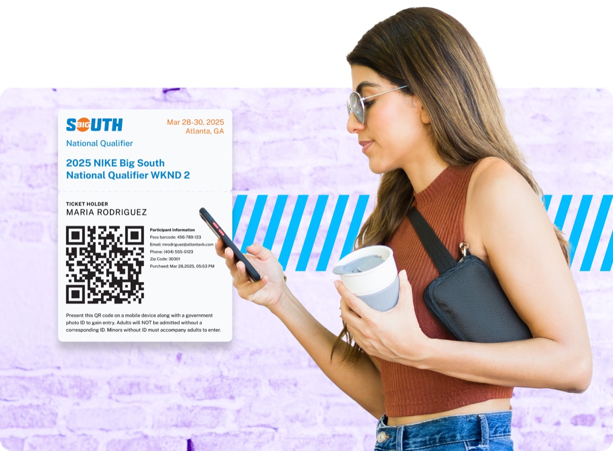 OTTO EVENT digital ticket on a phone